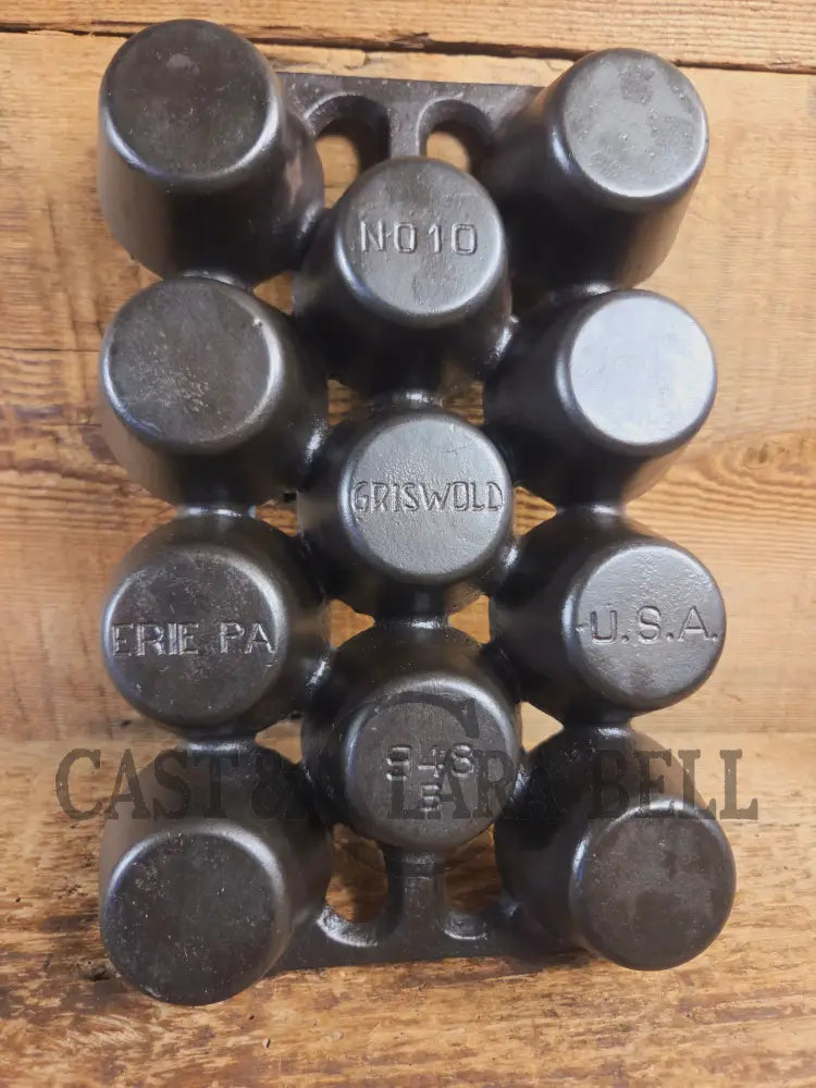 Classic! Open Frame Griswold No. 10 Popover Pan 11 cup 948 B. Fully Restored and Ready to make delicious brownies