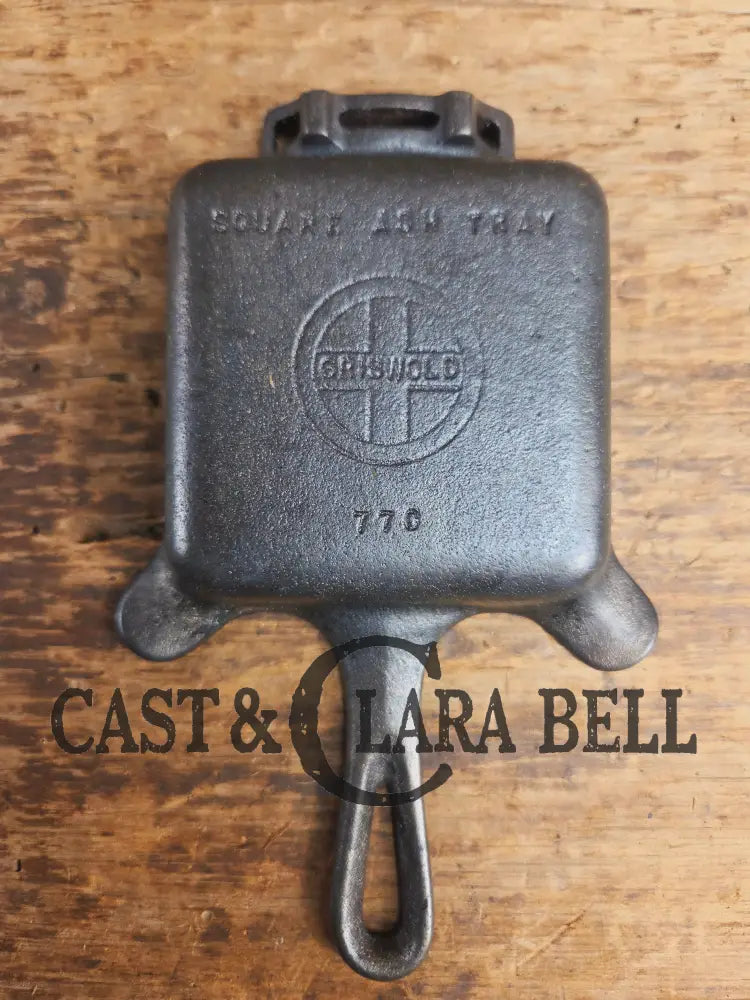Collectible Griswold 770 Ashtray / Spoon Rest. Small Novelty cast iron skillet for display or stove! Fully Restored so