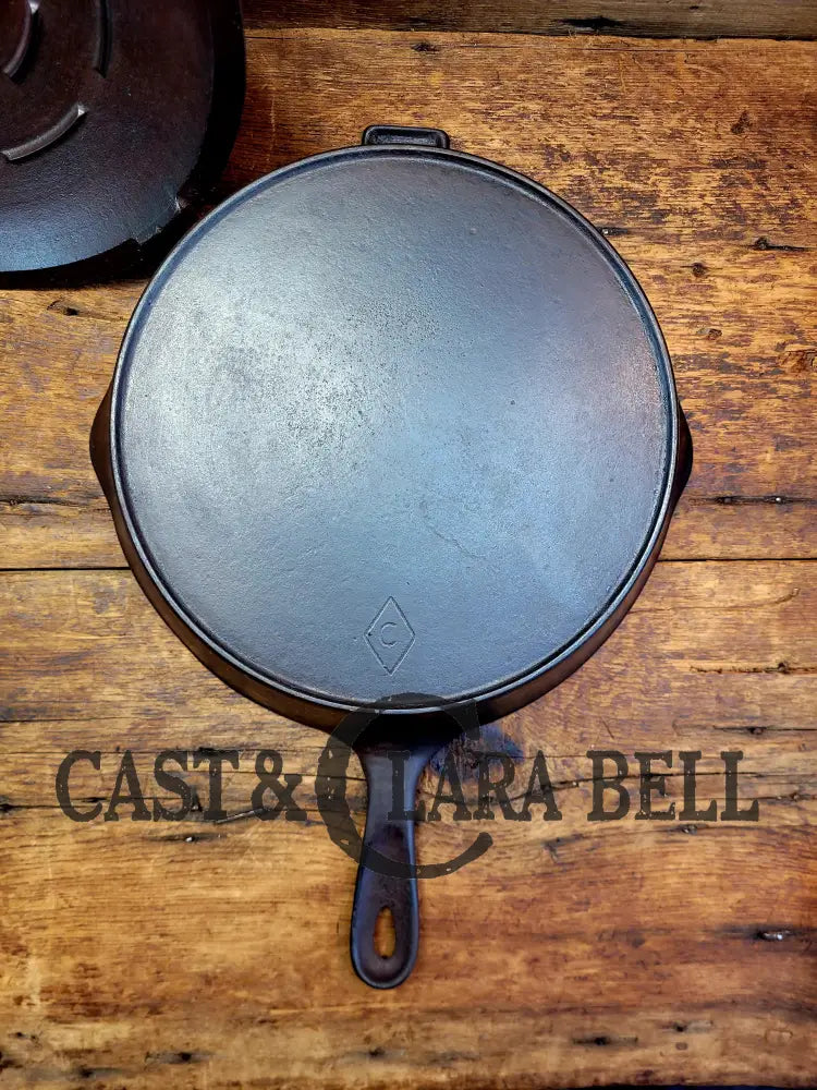 Priced To Sell! Cool Story! 1920βS Chicago Hardware Foundry #8 Cast Iron Diamond Deep β3ββ