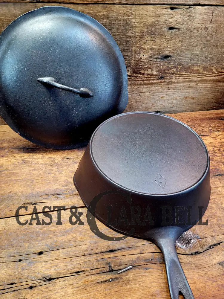 Priced To Sell! Cool Story! 1920βS Chicago Hardware Foundry #8 Cast Iron Diamond Deep β3ββ