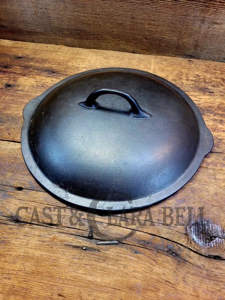 Cool Story! 1920’S Chicago Hardware Foundry #9 Cast Iron Skillet Lid. Fits #8 Deep Skillet. Skillet