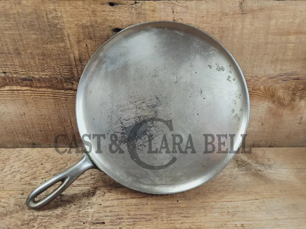 Cool story hard to find piece! 1920’s Chicago Hardware Foundry hammered plated #9 Griddle. P/N 999