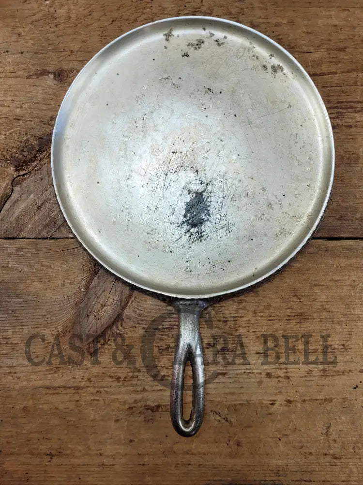 Cool story hard to find piece! 1920’s Chicago Hardware Foundry hammered plated #9 Griddle. P/N 999