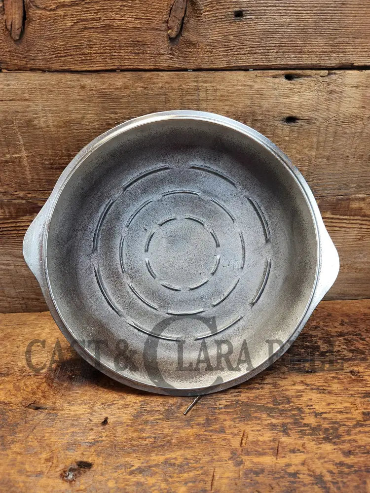Cool Story Hard To Find Piece! 1920’S Chicago Hardware Foundry Hammered Plated Skillet Lid. Skillet