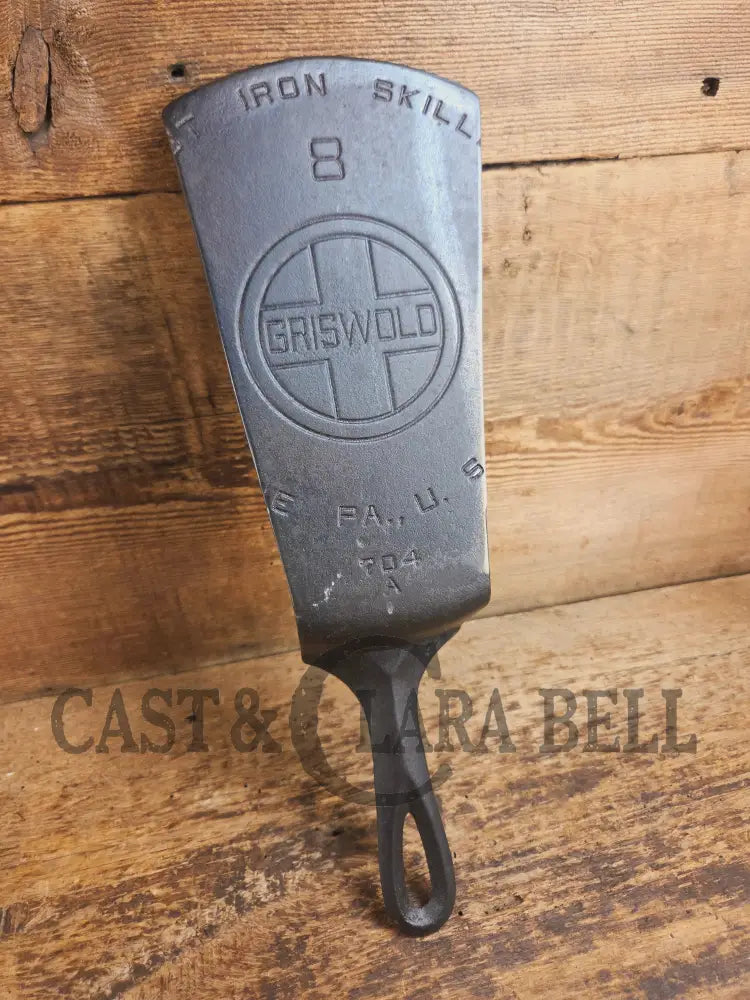 Custom #8 704 Griswold Cast Iron Skillet Spatula. Reclaimed from 1930βs Griswold Block EPU skillet. Awesome gift for