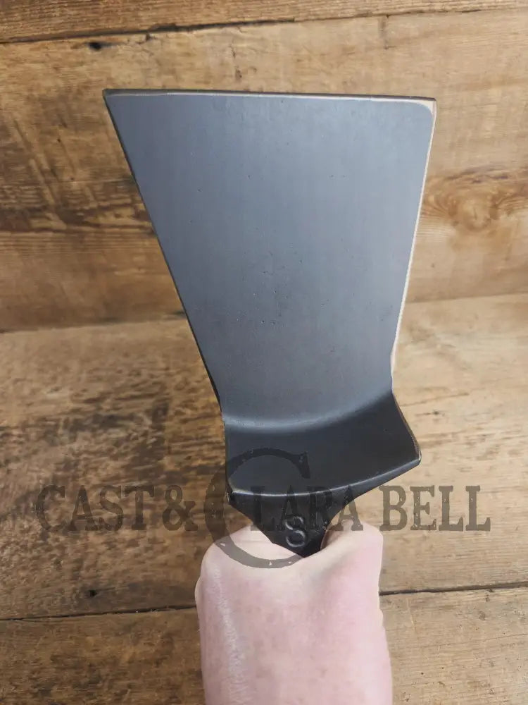 Custom and Funky! Wagner made(#1758) βLong Lifeβ Cast Iron Skillet Spatula. Reclaimed 1920βs Era #8 skillet. Great