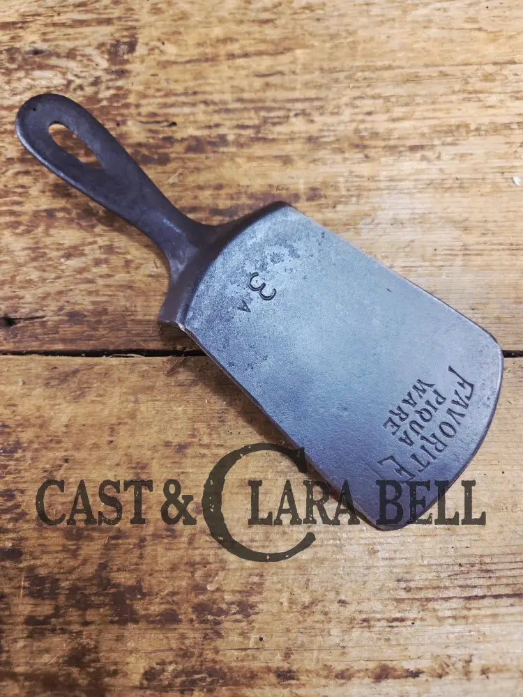 Custom made #3 Favorite Piqua Ware Cast Iron Spatula. Reclaimed from 1920βs Era Egg Skillet SC24