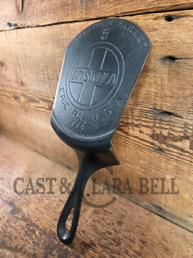 Custom made #5 724 Slant Logo Griswold Cast Iron Spatula. Reclaimed from 1910βs Era SC24 Spatula