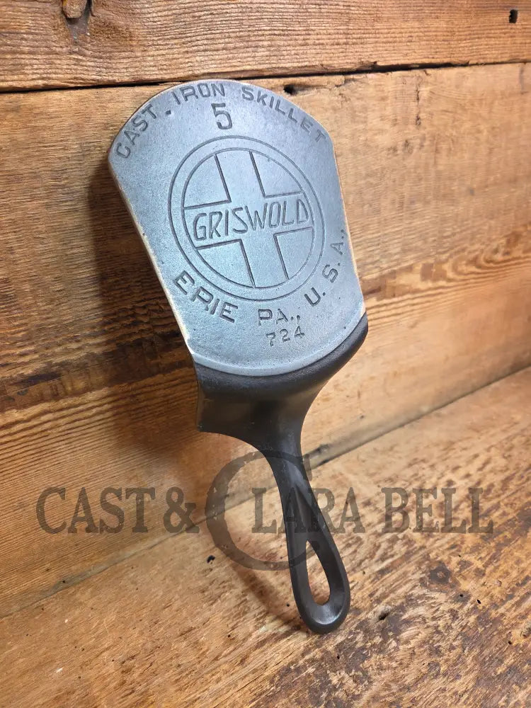 Custom made #5 724 Slant Logo Griswold Cast Iron Spatula. Reclaimed from 1910βs Era SC24 Spatula