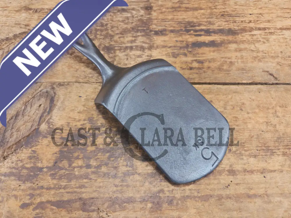 Custom made #5 Lodge Cast Iron Skillet Spatula. Reclaimed from a early to mid 1900’s three notch Lodge skillet. Great