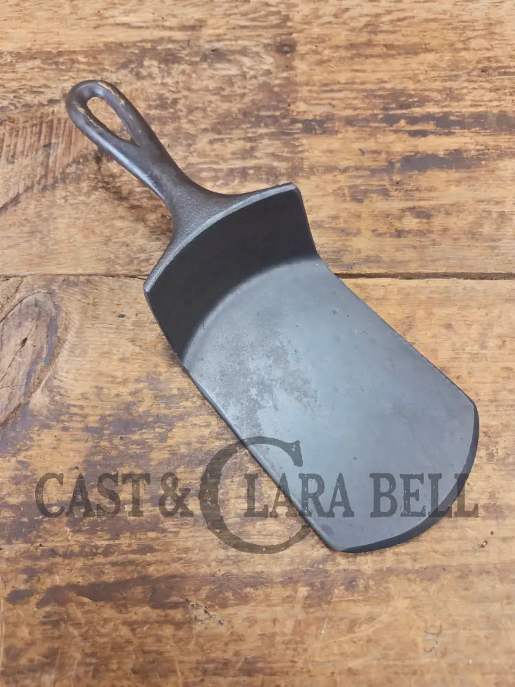 Custom made #5 Lodge Cast Iron Skillet Spatula. Reclaimed from a early to mid 1900’s three notch Lodge skillet. Great