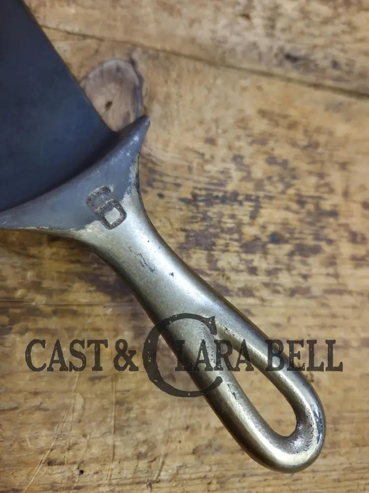 Custom made #6 699 Large Block Griswold Cast Iron Spatula. Reclaimed nickel plated 1920’s Era skillet. Elegant gift for
