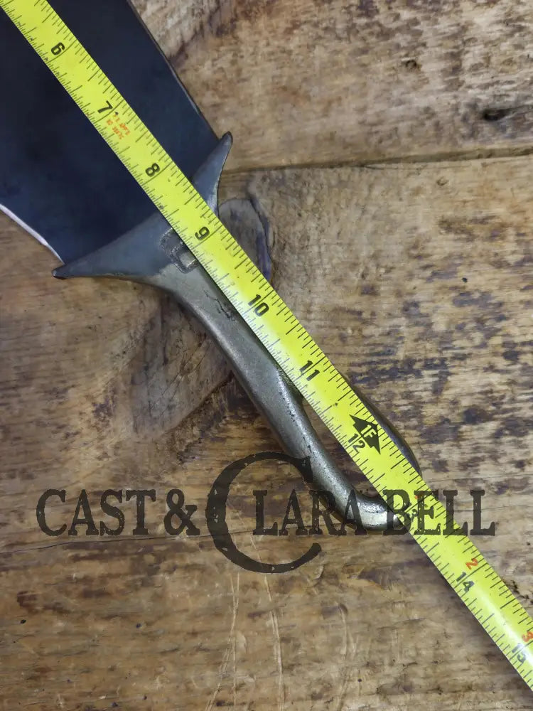 Custom made #6 699 Large Block Griswold Cast Iron Spatula. Reclaimed nickel plated 1920’s Era skillet. Elegant gift for