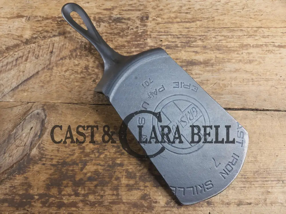 Custom made #7 701 Griswold Cast Iron Skillet Spatula. Reclaimed 1910βs Era Griswold Slant Logo skillet. Awesome gift!