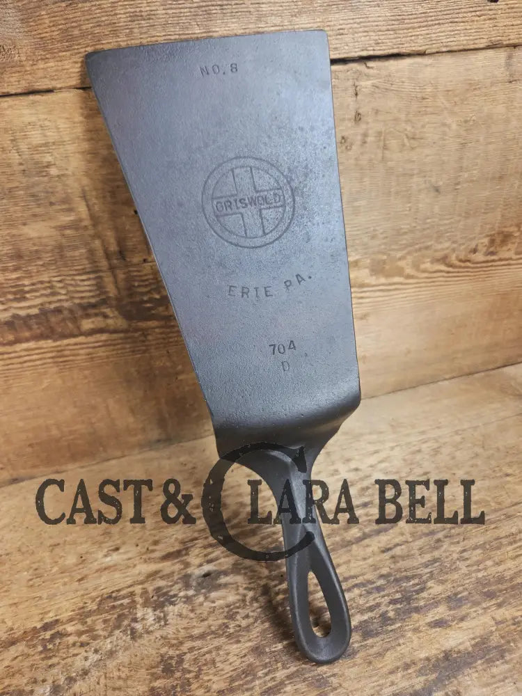 Custom made #7 704 D Griswold Cast Iron Skillet Spatula. Reclaimed 1940βs Griswold Small Block skillet. Awesome gift