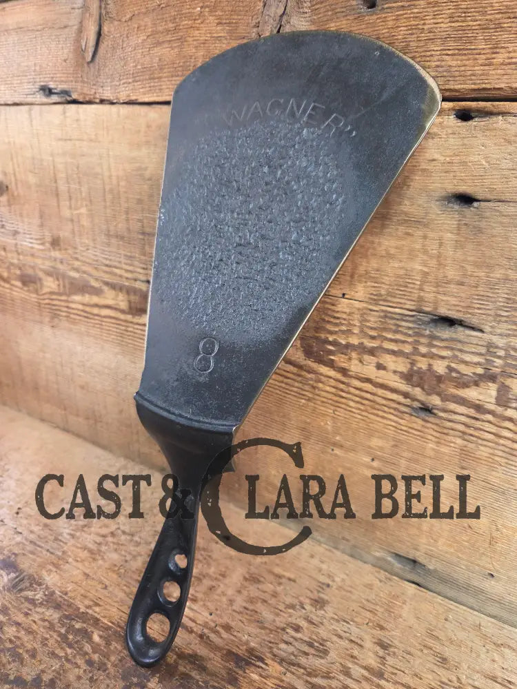 Custom made #8 Early 1900’s Wagner Cast Iron Griddle Spatula. Reclaimed from a tough to find early Wagner skillet