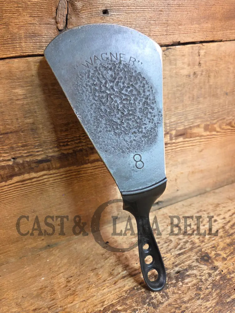 Custom made #8 Early 1900’s Wagner Cast Iron Griddle Spatula. Reclaimed from a tough to find early Wagner skillet