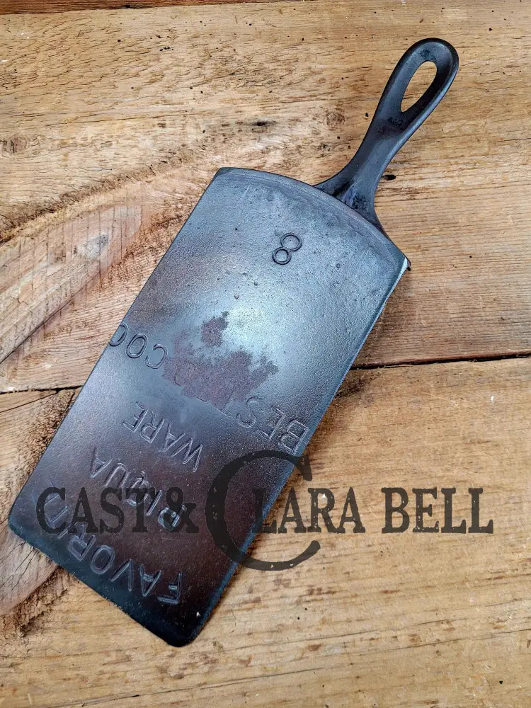 Custom Made #9 Favorite Piqua Ware Cast Iron Spatula. Reclaimed From 1920βS Era Skillet βBest
