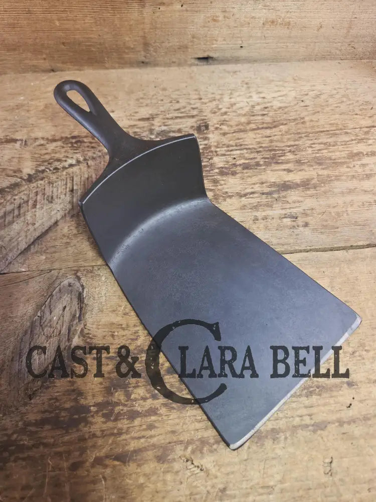 Custom made Birmingham S&R Cast Iron DEEP Skillet Spatula. Reclaimed from an early BSR Red Mountain cast iron skillet.
