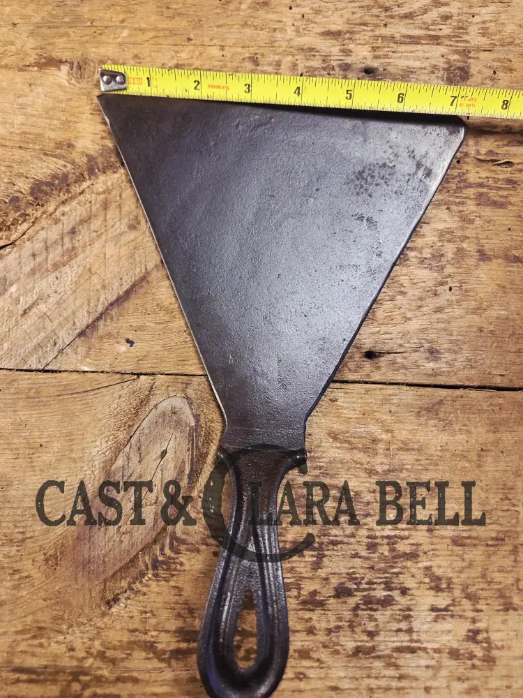 Custom made one of a kind 1800’s #8 Cast Iron Griddle Repurposed into triangular grill spatula. Perfect for the Home