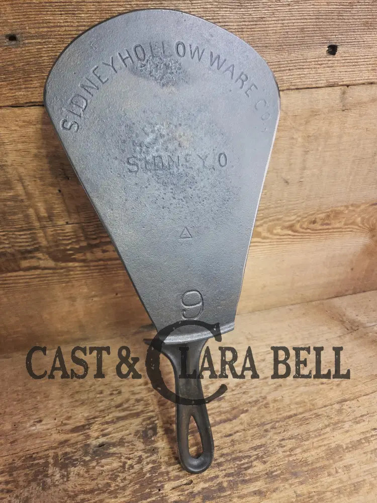 Custom made one of a kind 1910βs Era Sidney Holloware #9 Cast Iron Repurposed Spatula. Hard to find skillet now a