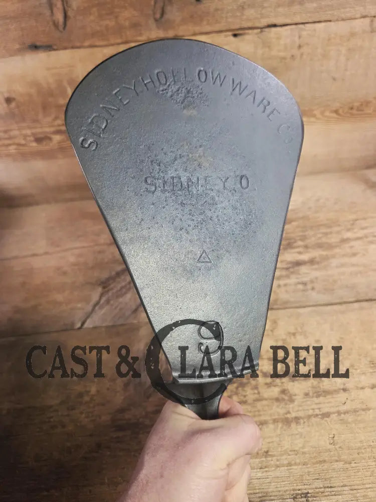 Custom made one of a kind 1910βs Era Sidney Holloware #9 Cast Iron Repurposed Spatula. Hard to find skillet now a