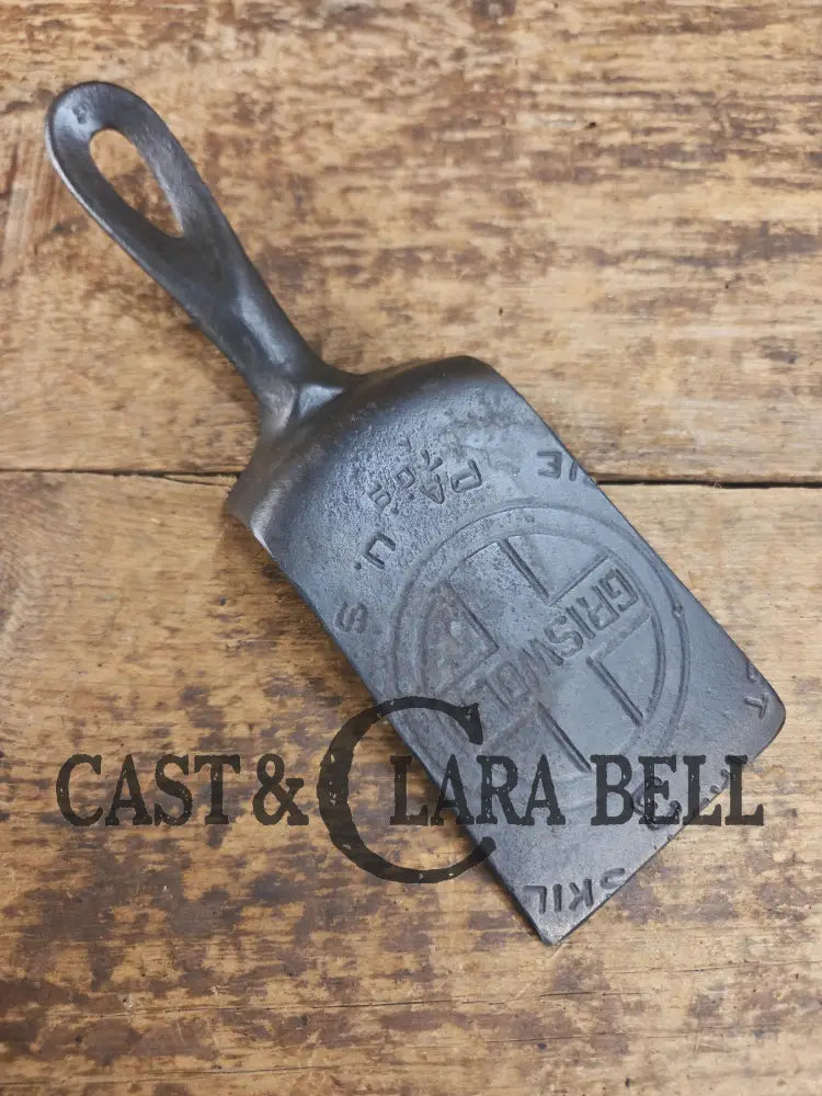 Custom made one of a kind 1920βs #3 Griswold Block Logo Repurposed Spatula with full Erie PA USA pattern SC24 Spatula