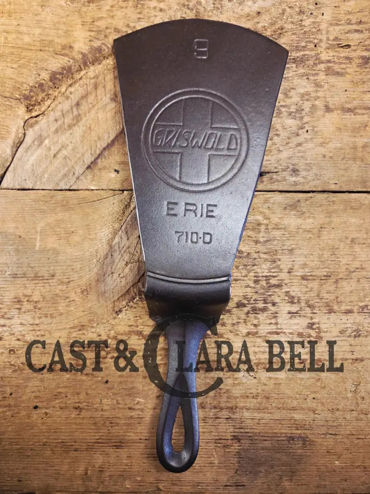 Custom made one of a kind 1920βs #9 Griswold Slant Logo with ERIE pattern. Repurposed Spatula is a perfect gift for the
