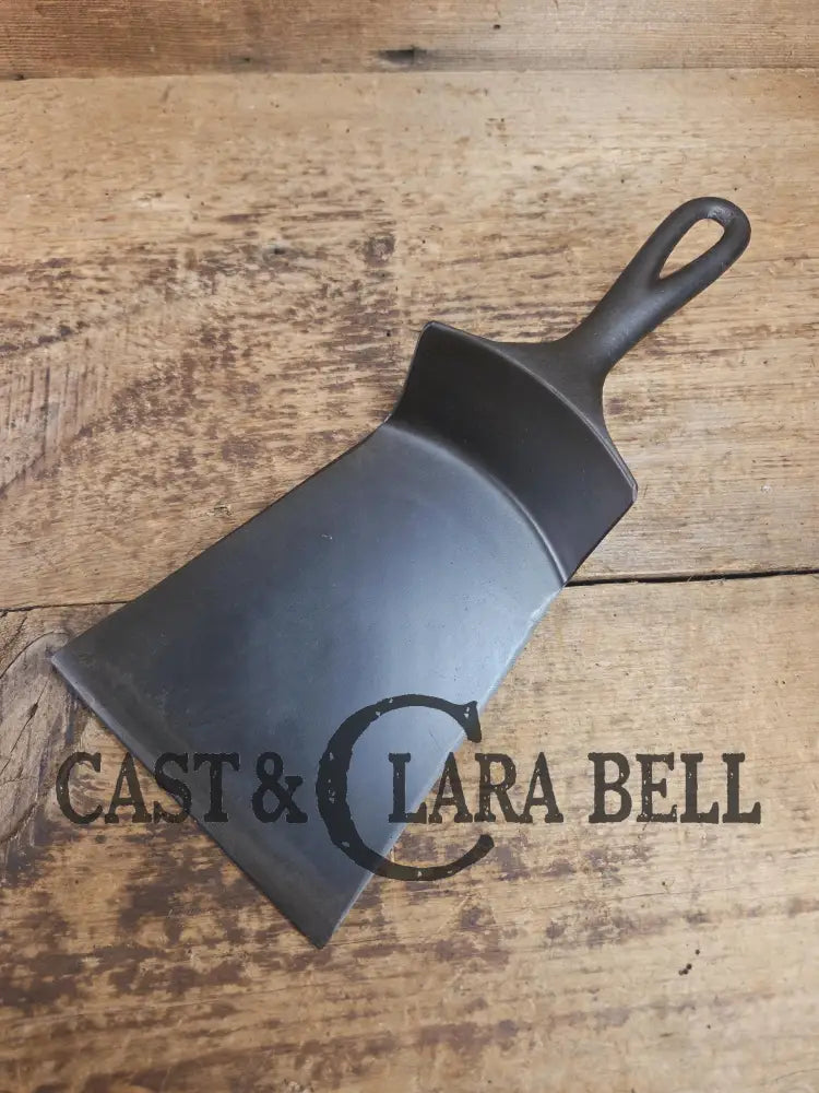 Custom made one of a kind Repurposed #7 Wapak Straight Logo Cast Iron Skillet Spatula. Flared design awesome gift for
