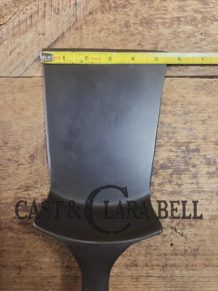 Custom made one of a kind Repurposed #7 Wapak Straight Logo Cast Iron Skillet Spatula. Flared design awesome gift for