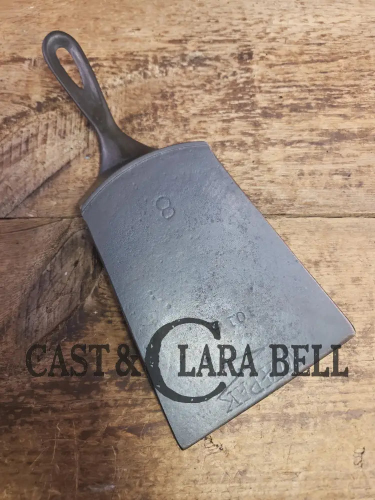 Custom made one of a kind Repurposed #8 Wapak Z Logo Cast Iron Skillet Spatula. Flared design awesome gift for the