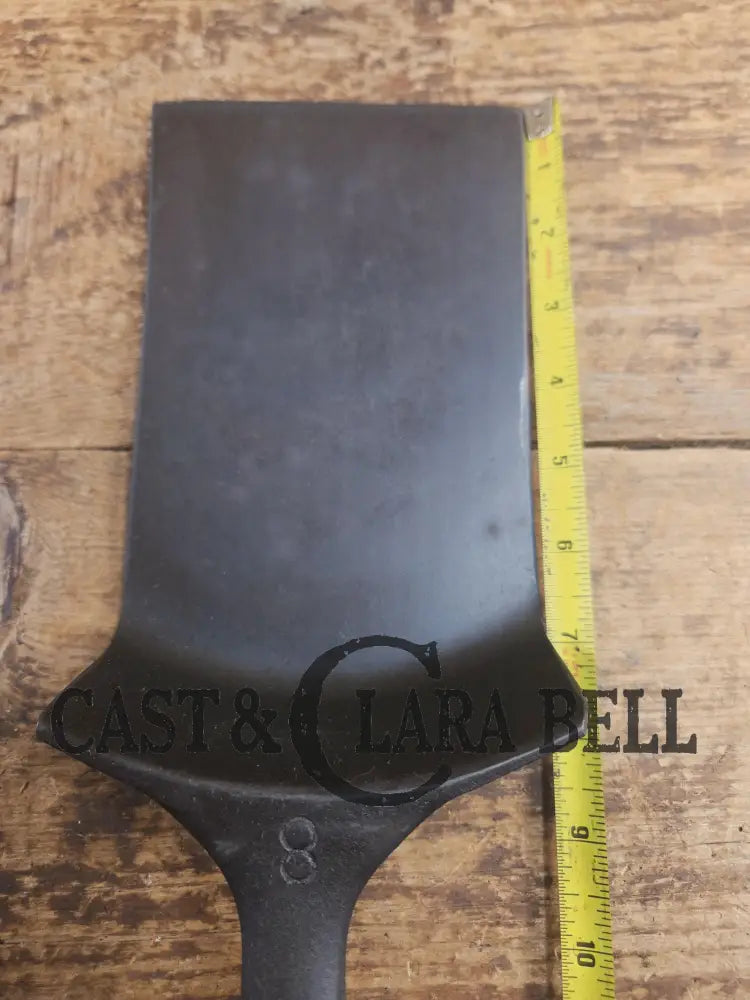 Custom made Wagner Cast Iron Skillet Spatula. Reclaimed 1920’s Era #8 unmarked Wagner cast iron skillet. Great gift!