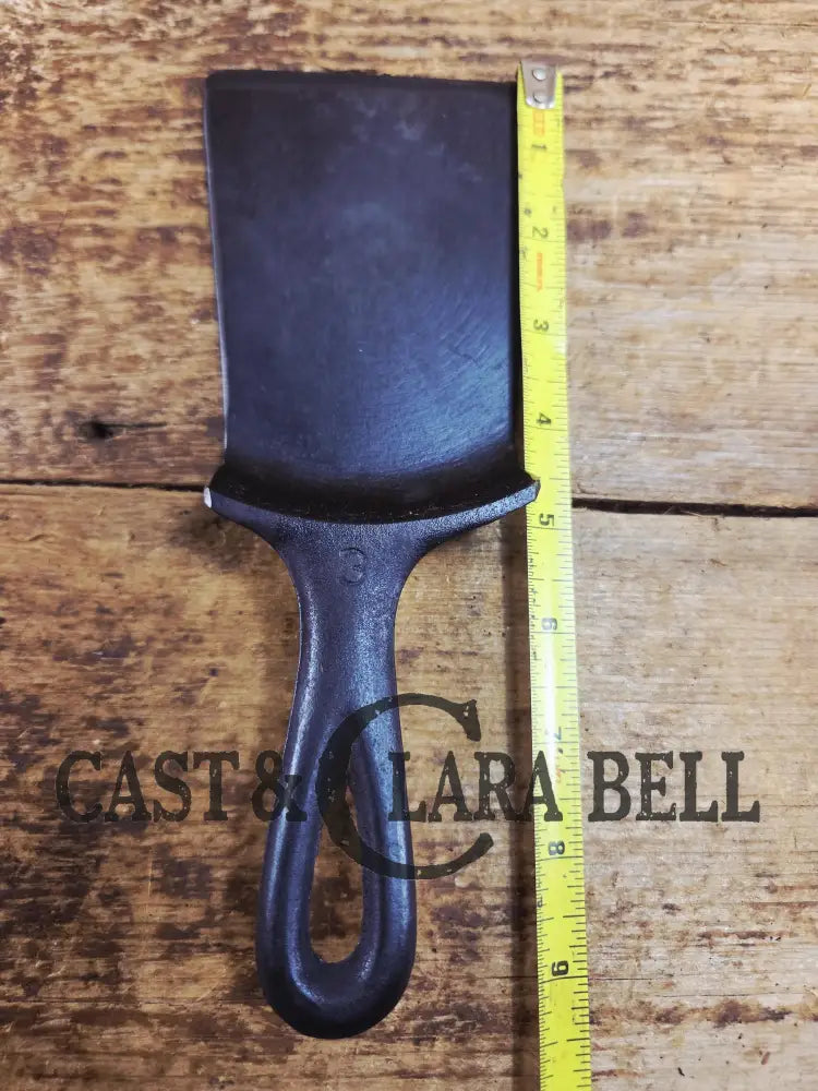 Custom made Wagner Ware Cast Iron Skillet Spatula. Reclaimed 1920βs Era #1053 WagnerWare cast iron egg skillet. Great