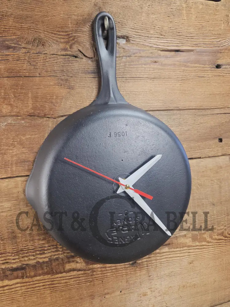 Custom made wall hanging Griswold Clock. Repurposed from cracked skillet. Comes with interchangeable clock mechanics.