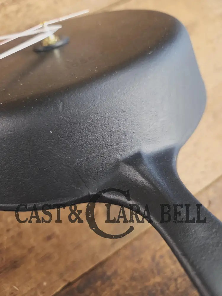 Custom made wall hanging Wagner Clock. Repurposed from cracked skillet. Comes with interchangeable clock mechanics.