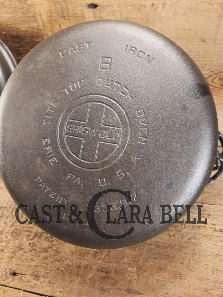 Daily workhorse! Gorgeous 1940’s Griswold #8 Tite-Top Dutch Oven Large Block Logo 1278 and EZ Clean Lid Dutch Ovens