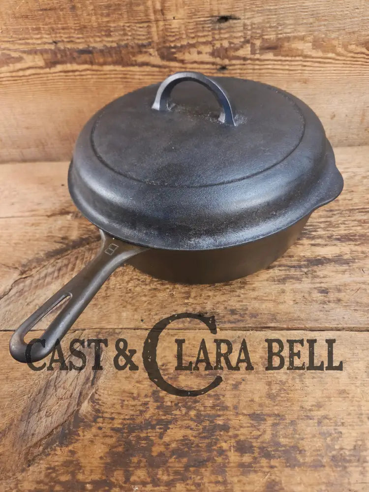Daily Workhorse Griswold No. 8 DEEP Skillet (Chicken Fryer) Small Block Logo 777 & No. 8 Skillet Lid Small Block Logo