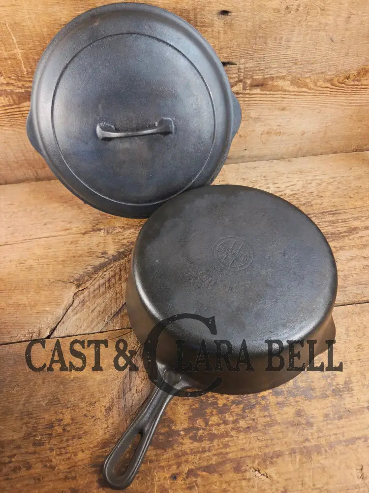 Daily Workhorse Griswold No. 8 DEEP Skillet (Chicken Fryer) Small Block Logo 777 & No. 8 Skillet Lid Small Block Logo