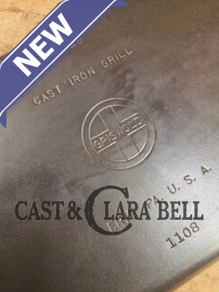 Don’t Miss This if you LOVE Griswold cast iron. THE hard to find Griswold ’Cookie Sheet’ Grill Pan. P/n 1103 MINT