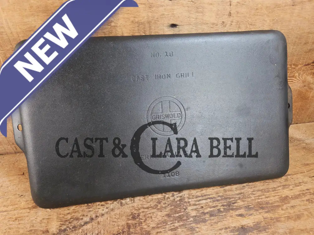 Donβt Miss This if you LOVE Griswold cast iron. THE hard to find Griswold βCookie Sheetβ Grill Pan. P/n 1108 Griddle