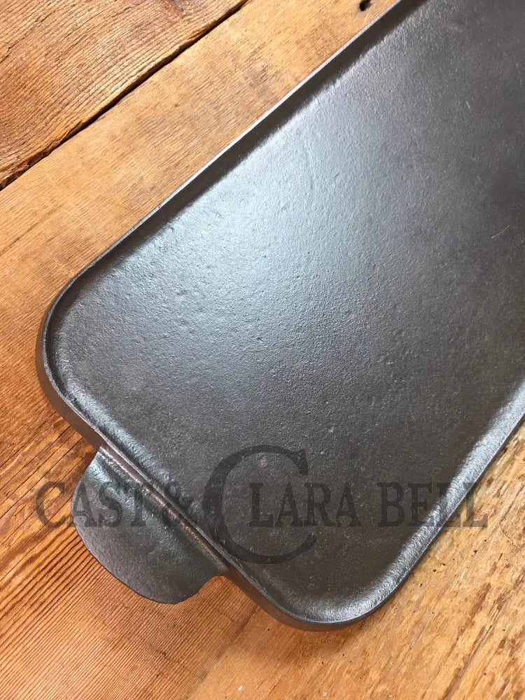 Early 1900’s hard to find Griswold Long Griddle with Slant Block Logo ERIE 745 A. Perfect for everyday use pancakes and