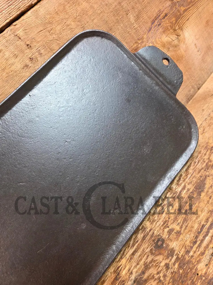 Early 1900’s hard to find Griswold Long Griddle with Slant Block Logo ERIE 745 A. Perfect for everyday use pancakes and