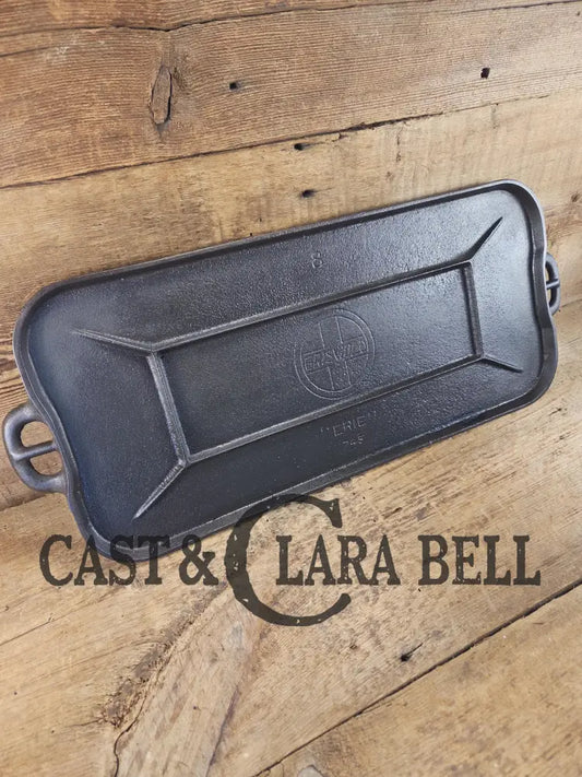 Early 1900βs hard to find Griswold Long Griddle with Slant Block Logo ERIE 745. Perfect for pancakes and grilled