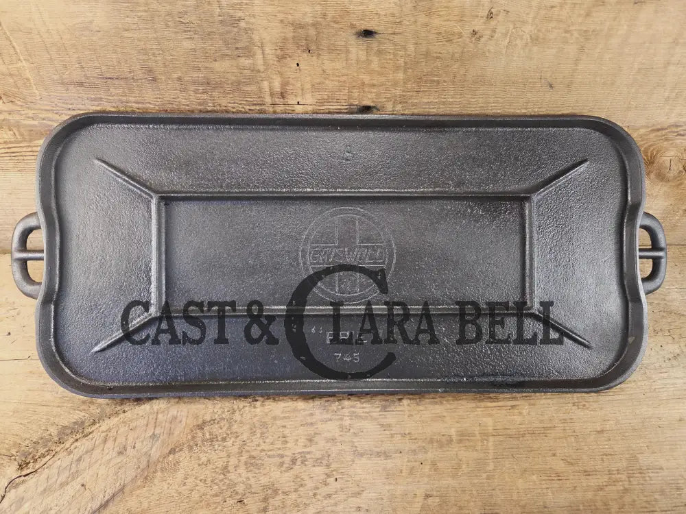 Early 1900’s hard to find Griswold Long Griddle with Slant Block Logo ERIE 745. Perfect for pancakes and grilled