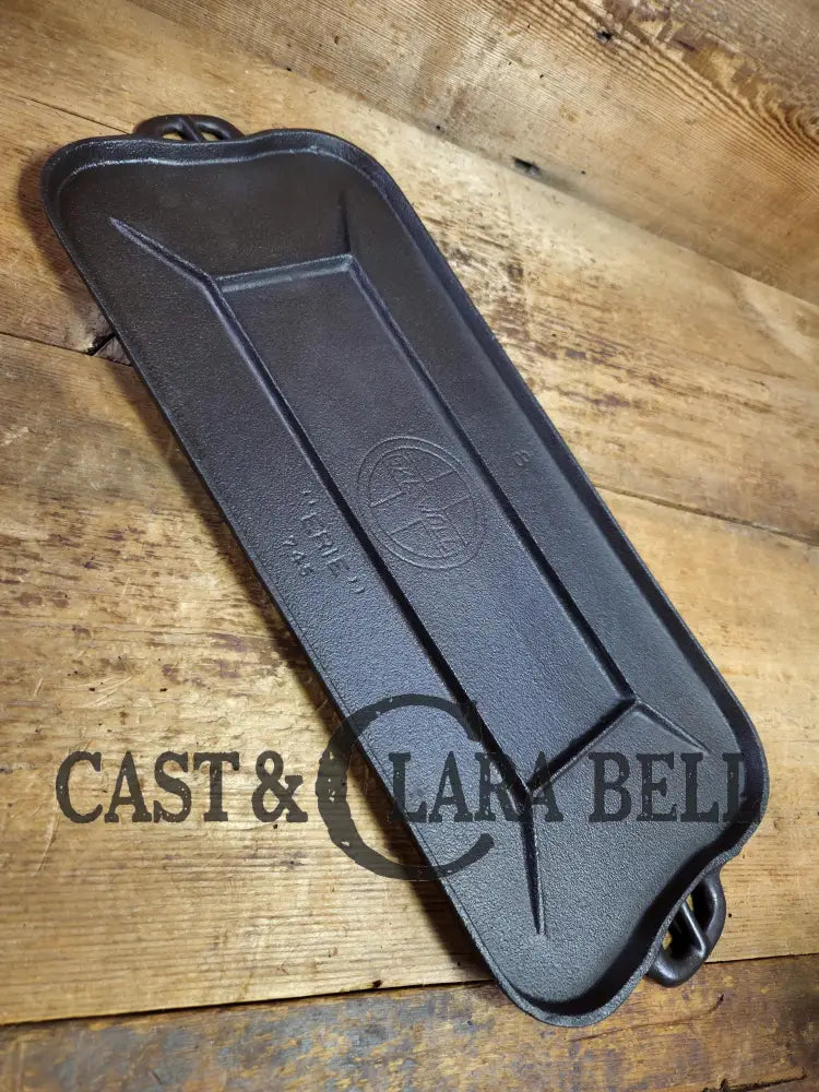 Early 1900’s hard to find Griswold Long Griddle with Slant Block Logo ERIE 745. Perfect for pancakes and grilled