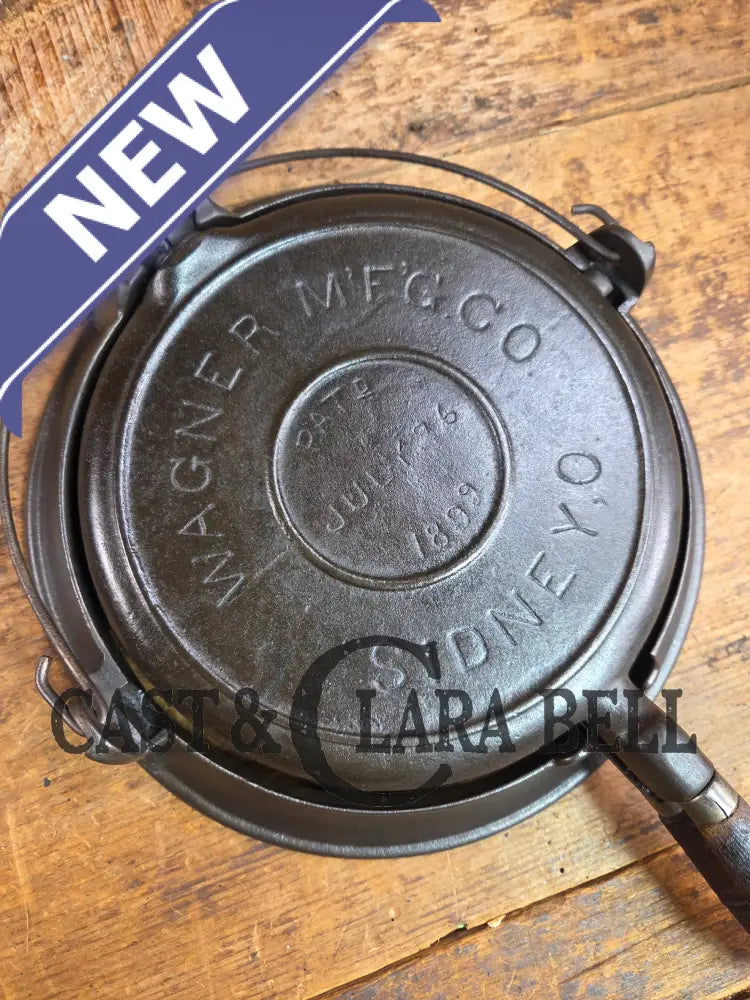 EARLY 1900’s Wagner MFG Co Patent 1899 No. 8 (8&9) Waffle Iron with Short Base! Just Gorgeous! Waffle Iron