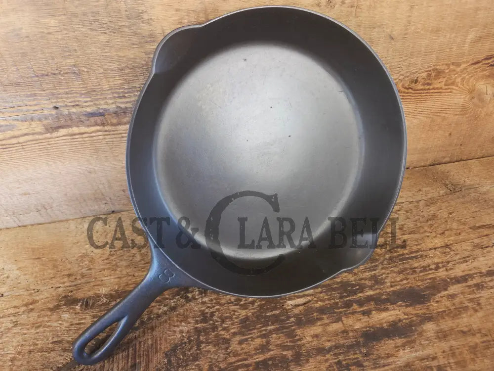 Early 1910’s Griswold #8 Cast Iron Skillet with Slant Logo and FULL EPU 704 D - Skillet