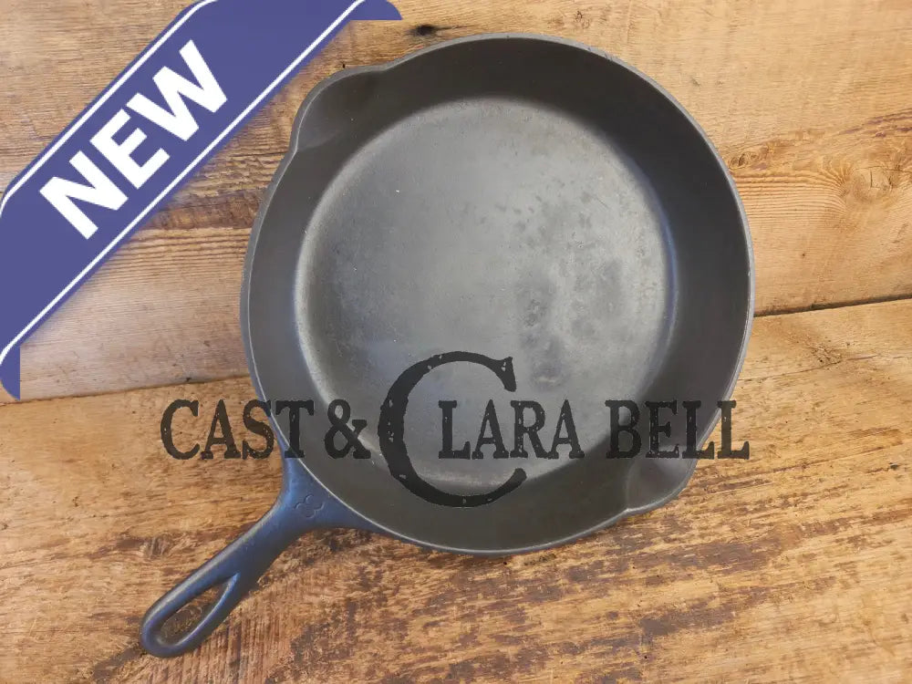 Early 1910βs Griswold #8 Cast Iron Skillet with Slant Logo and FULL EPU 704 D - Skillet