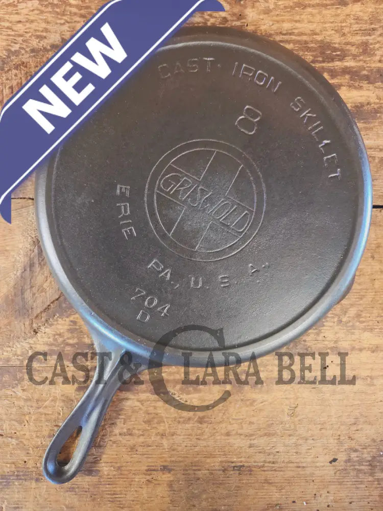 Early 1910’s Griswold #8 Cast Iron Skillet with Slant Logo and FULL EPU 704 D - Skillet
