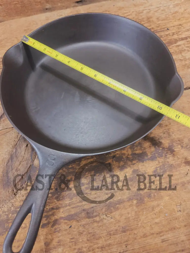 Early 1910βs Griswold #8 Cast Iron Skillet with Slant Logo Full E.P.U 704 D - Skillet